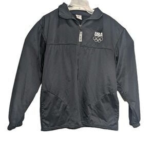 VTG USA Olympics Jacket Olympic Committee XL‎ Made in USA Black